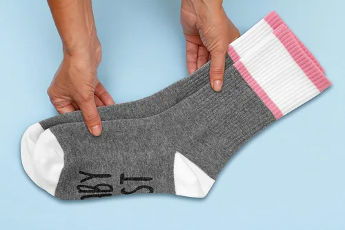 Vista 4 de Faith Trust Baby Dust calcetines de FIV para mujer talla 55-11 regalos de maternidad para embarazo regalos de FIV -A44 Gris