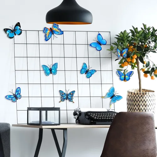 Vista 6 de 36 alfileres de mariposa 3D, broche de seguridad de plástico, decoración de México a granel para ropa de solapa, manualidades, decoración