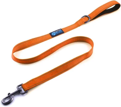 Vista 13 de Max and Neo Correa de nylon reflectante para perro - Donamos una correa a un rescate por cada correa vendida (Negro, 4 pies)