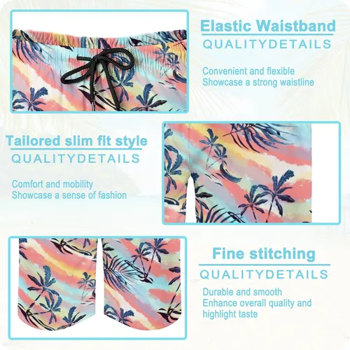 Vista 5 de Traje de baño personalizado para hombre, pantalones cortos de playa divertidos personalizados con caras en ellos, regalos de cumpleaños