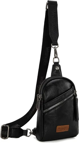Vista 13 de Wrangler Bolso bandolera pequeño para mujer, bolsos cruzados de cuero *Clásico-marrón