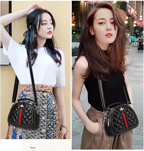 Vista 6 de Beatfull Designer Bee - Bolso cruzado para mujer, de cuero, acolchado, con asa superior