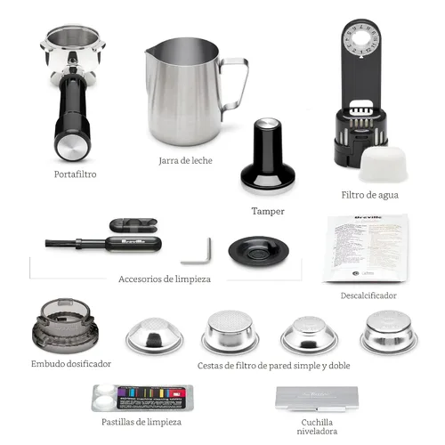 Vista 7 de Breville Barista Express BES870BSXL - Máquina de café expreso, sésamo negro