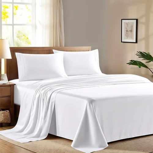 Vista 18 de Juego de sábanas 100% algodón egipcio para cama individual, sábanas de lujo de la serie 600 refinadas para cama de tamaño individual