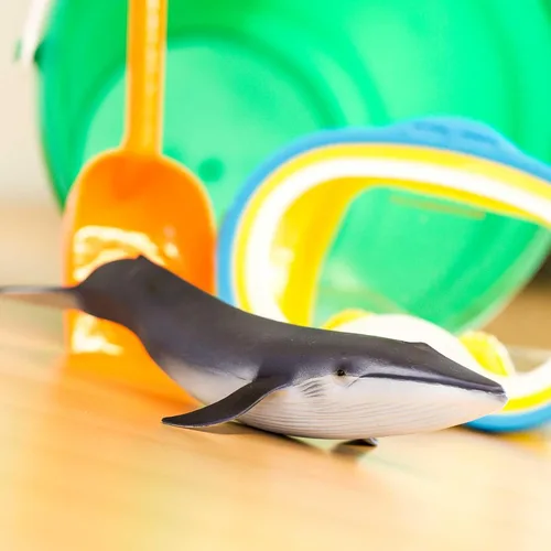 Vista 2 de Safari Ltd. Figura de ballena azul, figura detallada de plástico de 11 pulgadas, divertido juguete educativo para niños, niñas y niños a partir de 3