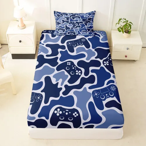 Vista 41 de Erosebridal Camouflage Sheets for Boys Girls Game Console Fitted Sheet,3D Gamer Controller Kids Bedding Sets Army Camo Bed Sets Twin 2 Piece Army