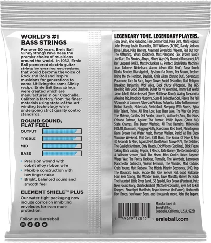 Vista 2 de Ernie Ball Extra Slinky Flatwound - Cuerdas de guitarra bajo, calibre 40-95 (P02815)