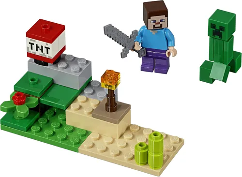 Vista 2 de Lego Minecraft Steve and Creeper 30393 - Juego de bolsas de plástico (empaquetadas)