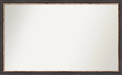 Vista 17 de Amanti Art Espejo de baño negro para sobre el fregadero, 23 x 23 pulgadas, espejo cuadrado negro Ashton, marco de madera tradicional mediano, se