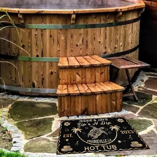 Vista 6 de V VIBEPY Decoración personalizada de neón para bañera de hidromasaje, decoración de baño, felpudo de granja, regalo para la familia (01) - 16 x 24