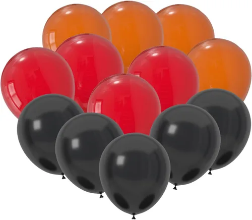 Vista 14 de 60 globos de látex de 12 pulgadas en negro, naranja y morado, Halloween, graduación, cumpleaños, baby shower, decoraciones de fiesta