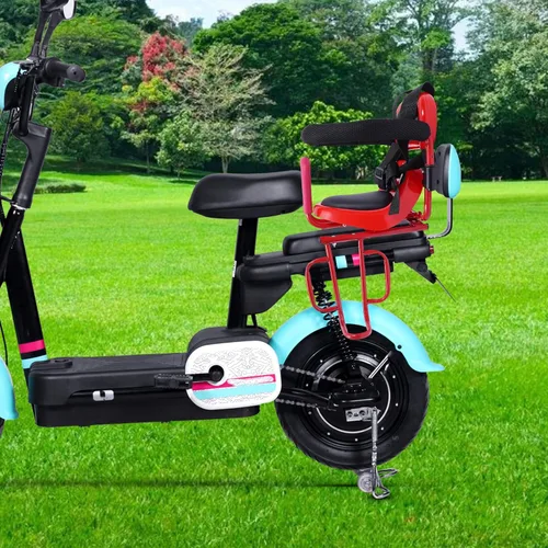 Vista 6 de Asiento trasero de bicicleta para niños, 14.17 x 20.48 pulgadas, portátil, montado en la parte trasera, asiento de bicicleta para niños, bicicleta