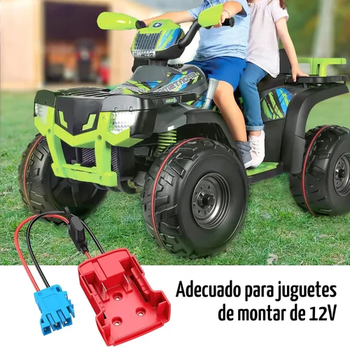 Vista 5 de Adaptador Azocek de rueda eléctrica compatible con batería Milwaukee con conector de arnés de cables compatible con Peg-Perego Children Ride-on Car