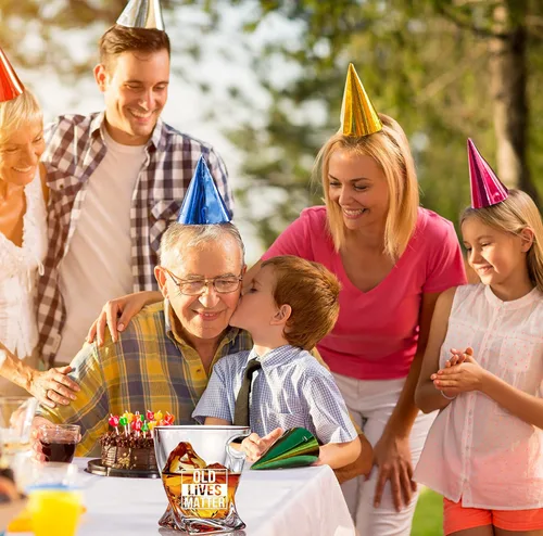 Vista 6 de Bezrat Old Lives Matter - Vaso de whisky escocés de 12 onzas, regalos para el día del padre o la jubilación, vasos de whisky para personas mayores