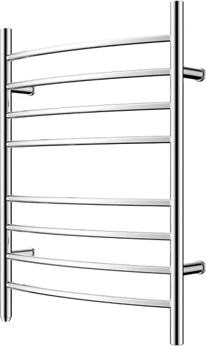 Vista 9 de HEATGENE Calentador de toallas de 8 bares, calentador de toallas de baño curvo, calentador de toallas para baño, estante de secado enchufable