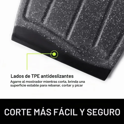 Vista 5 de Mini tabla de cortar, plástico de 7.48 pulgadas, bordes antideslizantes, múltiples ranuras para jugos, apta para lavavajillas, sin BPA, mango