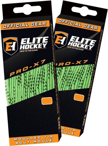 Vista 8 de Elite Hockey Pro X7 - Juego de 2 pares de cordones anchos de algodón para patinaje de hockey