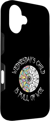 Vista 3 de Wednesday's Child Full of Woe - Carcasa redonda para iPhone 16