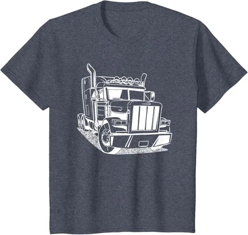Vista 86 de Diesel Big Rig 18 Wheeler - Camiseta de camionero para camionero, Negro, S