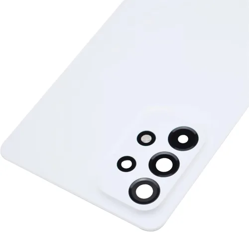 Vista 3 de Cubierta de panel trasero de plástico blanco para Samsung Galaxy A53 5G con marco de cámara trasera Cubierta de vidrio de la cámara trasera Kit