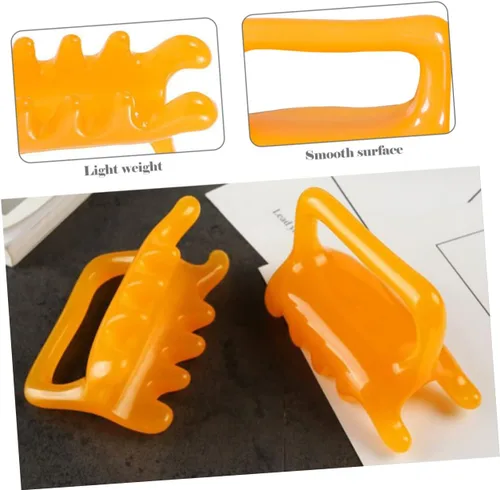 Vista 3 de Conjunto de masajeador de cuello y espalda, herramientas de cera de abeja de resina para masaje de tejido profundo