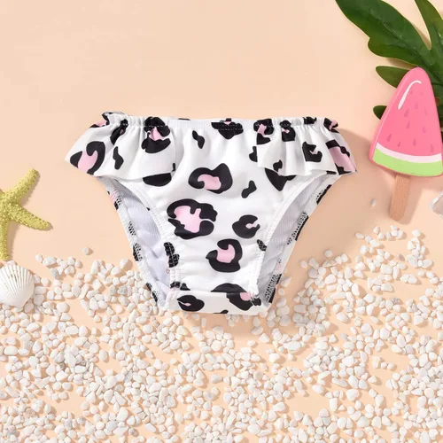 Vista 5 de Aalizzwell Traje de baño de bikini para bebé niña con diadema