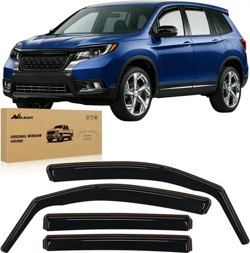Vista 10 de Nilight - Deflectores de lluvia en canal para Ford Bronco Sport 2021 2022 2023 2024, deflectores de ventana originales, viseras de ventilación