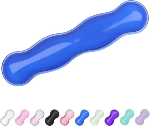 Vista 35 de Reposamuñecas de Gel para Teclado y Ratón, Reposamuñecas para Teclado, Soporte de Muñeca para Ratón, Alivio del Dolor, Toque Fresco, Antideslizante