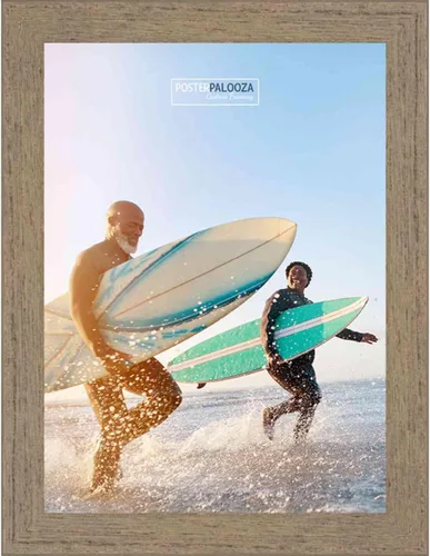 Vista 16 de Poster Palooza 3x3 Inch Rustic Walnut Complete Wood Square Picture Frame with UV Acrylic Plexiglass, Foam Board Backing & Hardware Included - 3x3