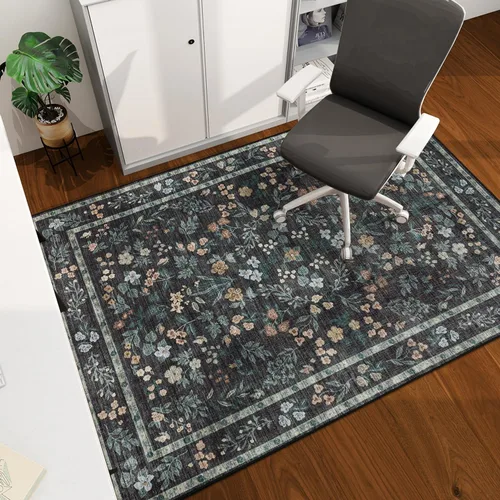 Vista 27 de Tapete para silla de oficina para suelo de madera dura, 48"x36" tapete protector de escritorio de computadora de fácil deslizamiento para silla Hoja