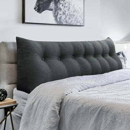 Vista 12 de Almohada de Cabecero de Cuña Tamaño Twin Almohada Grande de Bolster para Cama Almohada Triangular de Lectura Almohada de Apoyo para Sentarse