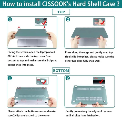 Vista 8 de CISSOOK Funda para MacBook Air de 15 pulgadas M2 M3 M4 M5 2023 2024 2025 2026