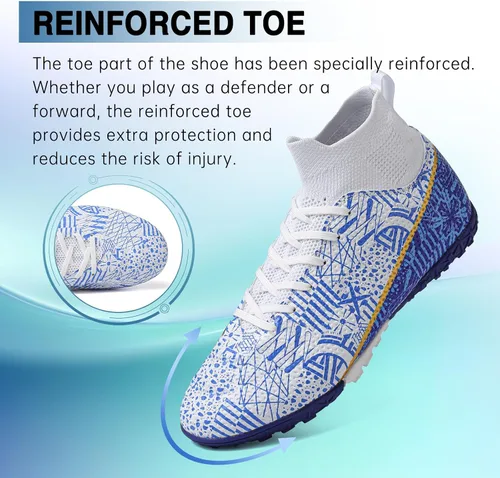 Vista 4 de Soccer Cleats Mens Women Soccer Shoes Youth Football Cleats for Big Boy AG TF