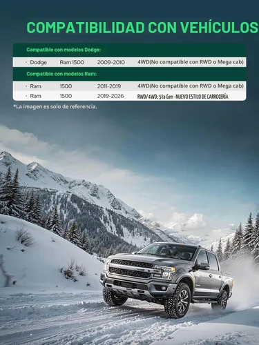 Vista 4 de YHTAUTO Kit de elevación de nivelación delantera y trasera de 3 pulgadas y 2 pulgadas para Dodge y Ram