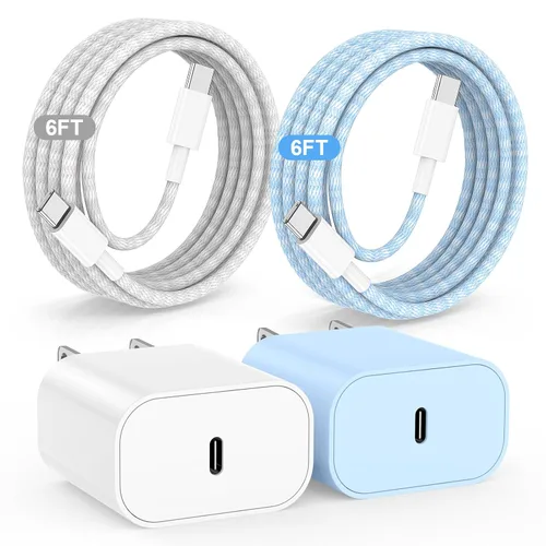 Vista 12 de Hzevn Bloque de cargador de pared rápida USB C de 60 W para teléfonos Galaxy S26 Android, paquete de 3 adaptadores de cargador súper rápido
