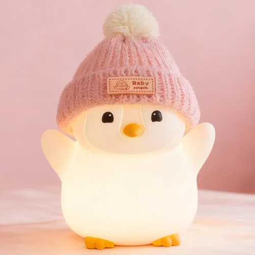 Vista 11 de FAMIDUO Luz nocturna de pato, bonita lámpara de pato DoDo, luz de noche de silicona blanda regulable para guardería de bebé con temporizador, luz