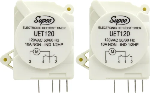 Vista 2 de Supco UET120 - Temporizador de descongelación para refrigerador, control universal, 120 voltios, electrónico, color blanco