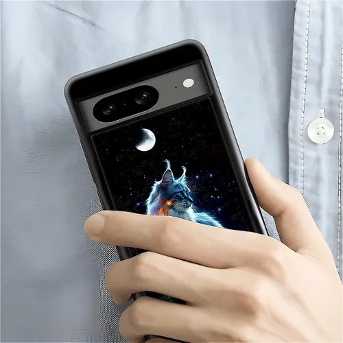 Vista 1780 de Compatible con Google Pixel 4A 5G Mobile Case Creative Acrylic Panel trasero Silicona Protección Grip especialmente diseñado para Google Pixel 4A 5G