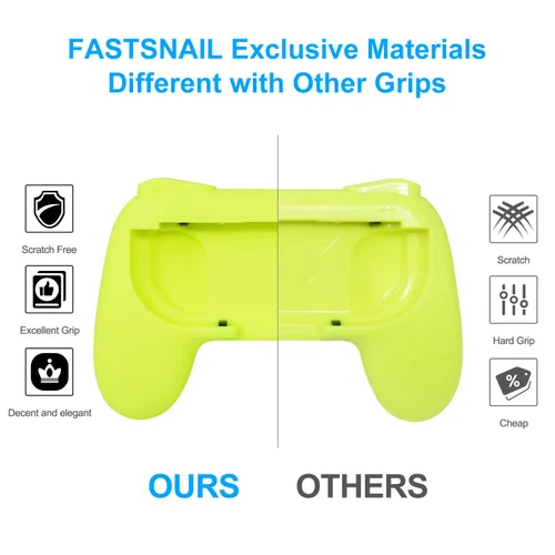 Vista 2 de FastNail Nintendo control switch joy-con, agarre Amarillo