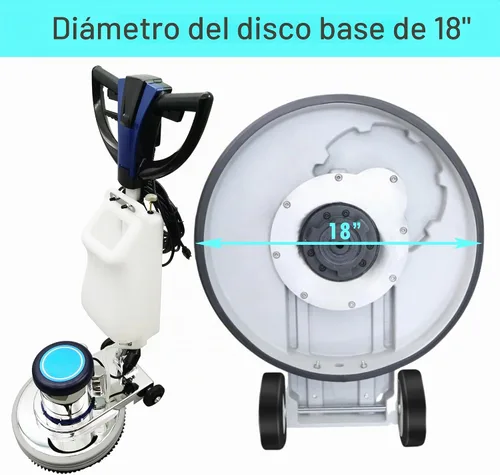 Vista 5 de INTSUPERMAI Pulidor de piso de 18 pulgadas, pulidor de piso comercial resistente de una sola almohadilla para azulejos, máquina de pulidor de pisos