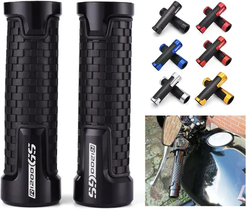 Vista 4 de Manijas de goma para manillar de motocicleta para BMW R 1200 GS LC R1200GS R 1200GS R 1200GS ADV Adventure 2017 2018 2020 2021 Accesorios Negro