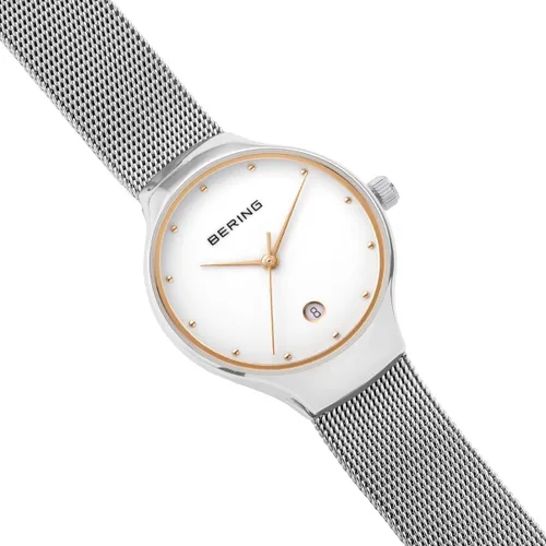 Vista 4 de Bering Unisex Analog Quartz Classic Collection Watch with Stainless Steel Strap & Sapphire Crystal