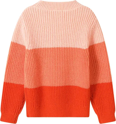 Vista 2 de TRENDSTITCH Suéteres de punto de manga larga con cuello redondo para niñas, suéter de otoño e invierno