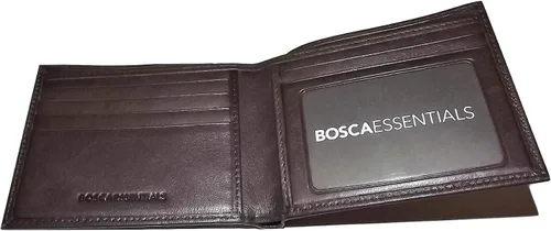 Vista 3 de Bosca Nappa - Cartera de piel con doble pliegue para DNI, color marrón oscuro
