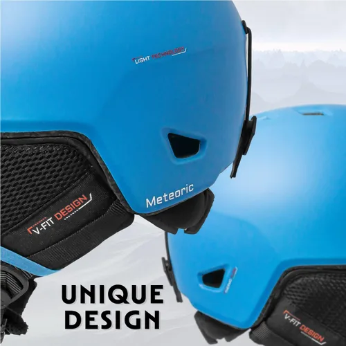 Vista 4 de STOMP Casco deportivo de esquí y snowboard para hombres y mujeres con forro extraíble y lavable y almohadillas para los oídos, certificado CE y ASTM