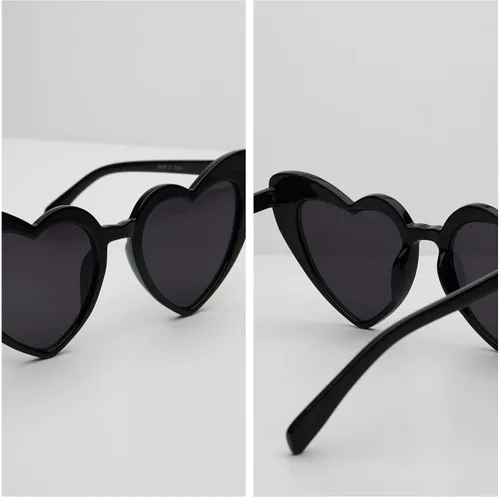Vista 6 de Pergozo Gafas de sol de despedida de soltera con corazón negro paquete de 7 unidades gafas de sol en forma de corazón gafas de sol