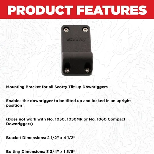 Vista 2 de Scotty Soporte de montaje para modelos Scotty Downrigger 1080-1116