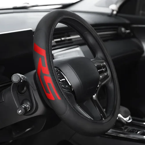 Vista 8 de Funda de cuero prémium para volante compatible con Dodge Charger Challenger Durango RAM 1500 coches, ajuste universal de 14 a 15 pulgadas