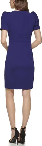 Vista 2 de DKNY Vaina con cuello en V y manga abombada
