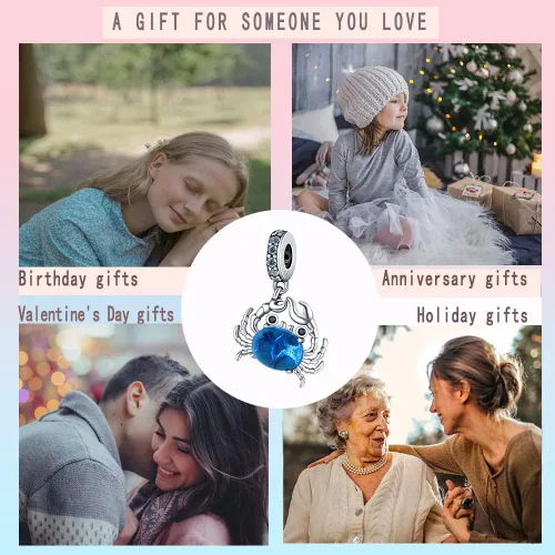 Vista 35 de LNQOBU Happy Life - Colgante para pulseras de abalorios, plata de ley 925 para mujer (con un espaciador de cuentas)